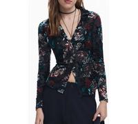 Desigual Damen Langarmshirt Schwarz - Größe: S