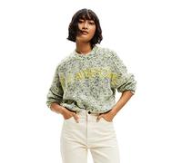 Desigual Damen Limegreen Jers_hellene 4025 Lime Green Pullover Sweater, Grün, XL EU