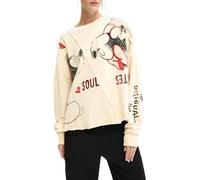 Desigual Damen Muak Mickey Sweatshirt, Schwarz, 42