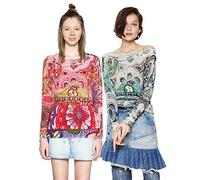 Desigual Damen Pullover Purpura - Pink - Mittel