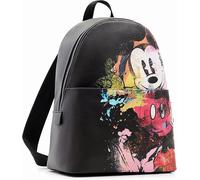Desigual Damen Rucksack - Schwarzer Rucksack mit Disney Mickey Mouse Print 23SAKP132000