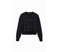 Desigual Damen Schwarz Strickware L