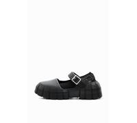 Desigual Damen Shoes 4 Woman Denim Ballerina Sneaker, Black, 39 EU