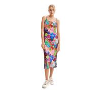 Desigual Damen Sommerkleid Vest TULIPA rot/hellgrün/lila/blau L