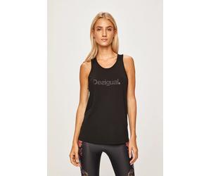 Desigual Damen Sport T-Shirt - Schwarz mit dekorativen Nähten 19WOTK02 GR. L
