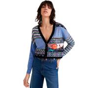 Desigual Damen Strickjacke „JERS Crepúsculo“ - Blau 22SWJF54 GR. L