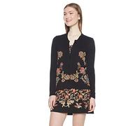 Desigual Damen Sweat_Daniela Pullover, Schwarz (Negro 2000), Small