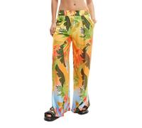 Desigual Damen Swim_Pant Tropical Pa Bikini Bottoms, Orange, M EU