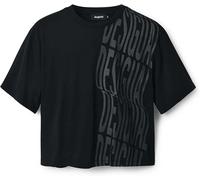 Desigual Damen T-Shirt - Schwarzes T-Shirt mit Logo-Print 22WWTK132000 GR. XL