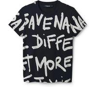 Desigual Damen T-Shirt - Schwarzes T-Shirt mit Schriftprint 22WWTK212000 GR. XS
