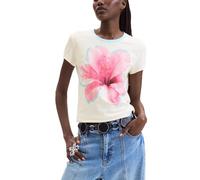 Desigual Damen-T-Shirt, Weiß, Größe L