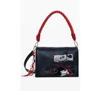 Desigual Umhängetasche Schultertasche Mickey Rock Dortmund Flap Bag Black schwarz