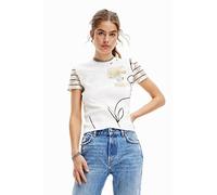 Desigual Damen Ts_roterdam 1001 T-Shirt, Weiß, S EU