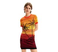 Desigual Damen Vest_bipalmeri Dress, Rot, XS EU