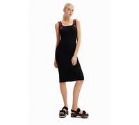 Desigual Damen Vest_Logo 2000 Dress, Schwarz, XS EU