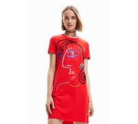 Desigual Damen Vest_malua 3000 Dress, Rot, S EU