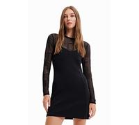 Desigual Damen Vest_Night 2000 Black Casual Dress, Schwarz, M EU