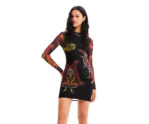 Desigual Damen Vest_rita, 2000 Black Casual Dress, Schwarz, M EU