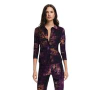 Desigual Damen Woman Knit Long Sleeve T-Shirt, Schwarz, M EU