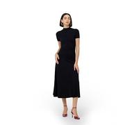Desigual Damen Woman Knit Short Sleeve Dress, Schwarz, S EU