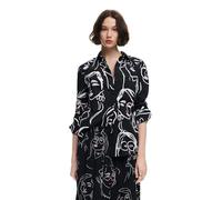 Desigual Damen Woman Woven Shirt Long Sleeve Blouse (1er Pack)