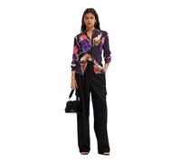 Desigual Damen Woman Woven Shirt Long Sleeve Blouse, Schwarz, L EU