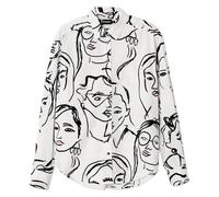 Desigual Damen Woman Woven Shirt Long Sleeve Blouse, Weiß, XL EU