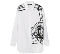 Desigual Damen Woman Woven Shirt Long Sleeve Blouse, Weiß, XL EU