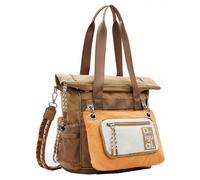 Desigual - Desigual Back Modularis Ripstop Voyager Damenshopper mit Rucksackfunktion beige safari Multicolor