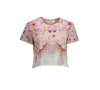 Desigual Elegance Rosa Blumen T-Shirt - Größe: M