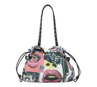 Desigual Graffiato Fabric Shopping Bag Estate Blue