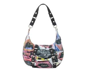 Desigual Graffiato Fabric Shoulder Bag Estate Blue