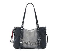 Desigual Half Logo Denim Shopping Bag Denim Dark Grey
