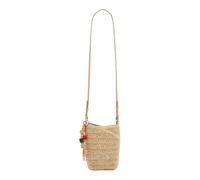 Desigual Half Logo Raffia Bag Natural