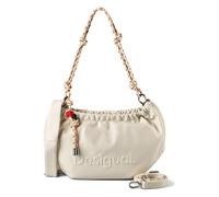 Desigual Schultertasche Umhängetasche Half Logo Waver Shoulder Bag Beige Crude creme