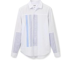 Desigual Herren Hemd - Weiß, Blau gestreift 22WMCW135004 GR. M