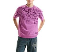 Desigual Herren Ts_Lettering T-Shirt, rot, L