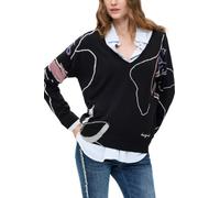 Desigual JERS_femnaif Damen-Sweatshirt, Schwarz, XL