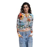 Desigual Damen JERS_leknes Sweatshirt, weiß, XL