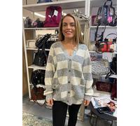 Desigual Women's Woman Flat Knit Thin Gauge Jacket Sweater, White, Medium