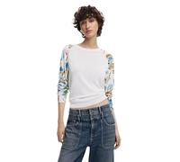 Desigual Damen 25SWJF31 Sweatshirt, White, XS