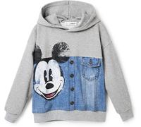 Desigual Jungen Sweatshirt - Grau mit Mickey-Mouse-Denim-Print 22WBSK03 GR. M