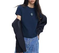 Desigual Kurzarm-T-Shirt aus der Damen-Kollektion, Blau, Größe M