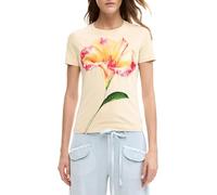 Desigual Kurzarm-T-Shirt Damen Beige (gebrochenes Weiß) Größe XS