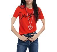 Desigual Kurzarm-T-Shirt aus der Damen-Kollektion, Rot, Größe XS