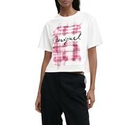Desigual Kurzarm-T-Shirt aus der Damen-Kollektion, Weiß, Größe S
