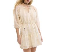 Desigual Langärmliges Kleid aus der Damen-Kollektion, gebrochenes Weiß, XL
