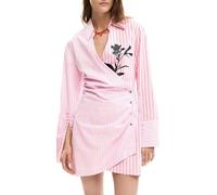 Desigual Kleid Vest Candy – Damen, langärmlig, Rosa, Größe S
