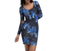 Desigual Damen Fresno Kleid, Schwarz, Small