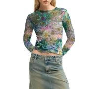 Desigual Langarm-Bluse aus der Kollektion Damen, Blau, Größe L